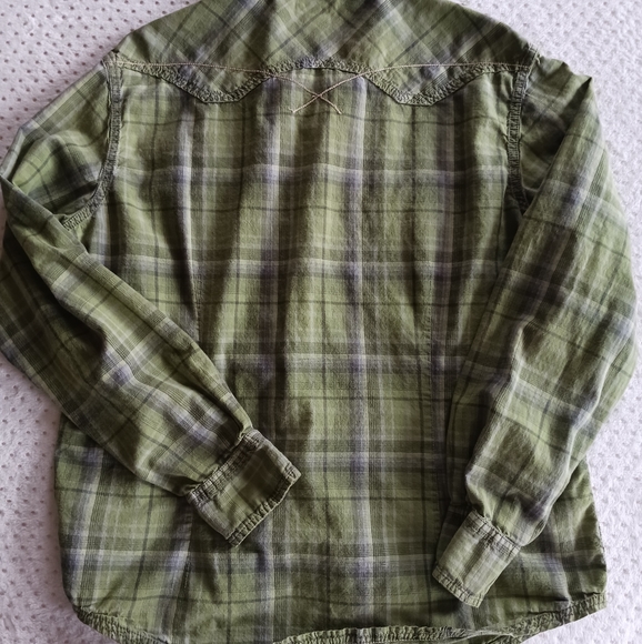 Vintage 90's pretty green Arizona pearl snap button up shirt - Picture 8 of 13